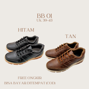 GRANDSCOOPY Sepatu Pria BB 01 Import Sepatu Casual Kulit Kerja Kantor Santai Pesta Fashion Pria