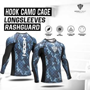 Rashguard MMA Hook Camo BJJ Rash Guard Compression Longsleeve