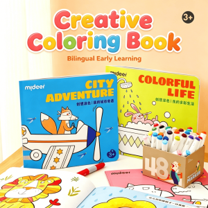 Kids Coloring Picture Book Kindergarten Doodle Tracing Drawing Book Children Fill‑in‑color Activity Sketchbook