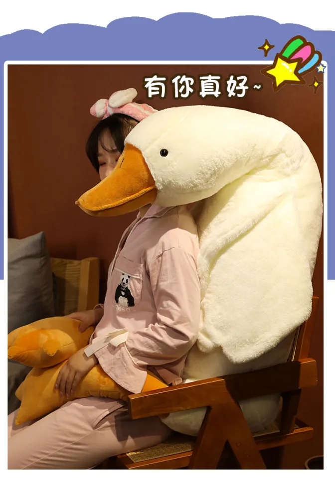 50-160cm Huge Duck Plush Toys Cute Big Goose Sleeping Pillow Cute
