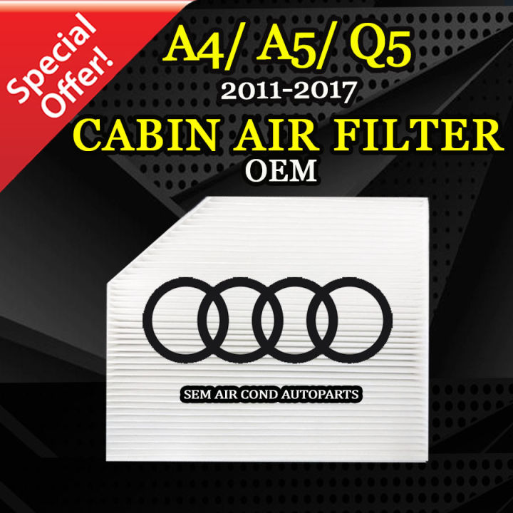 AUDI A4/ A5/ Q5 20112017 YEAR OEM FIBRE CABIN AIR FILTER (CAR AIRCOND