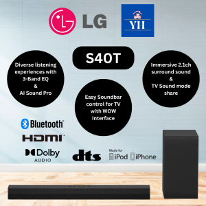 LG S40T 2.1CH CHANNEL SOUND BAR WITH DOLBY DIGITAL & DTS DIGITAL SURROUND 300W