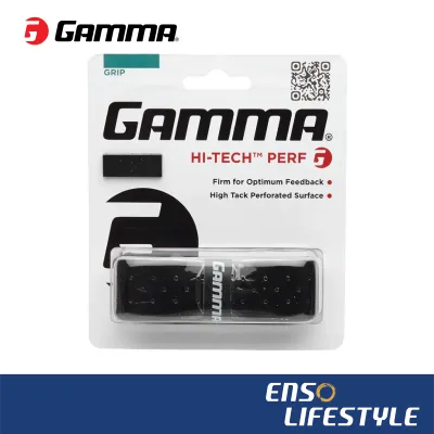 GAMMA Racket Replacement Grip - Hi-Tech Perforated (Tennis / Padel / Pickleball / Squash / Badminton)