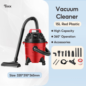 Tixx Vacuum Cleaner 15L Portable High-Power Barrel Suction Wet/Dry/Blowing 3 in1 for Home Office