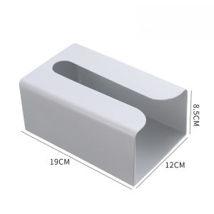 Punch-Free Wall Mounted Tissue Box Holder Plastic Tissue Holder Self Adhesive Tissue Storage Box