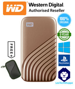 Western Digital WD My Passport SSD 500GB / 1TB / 2TB NVMe Portable SSD External Solid State Drive - Space Grey / Red / Blue / Rose Gold - With Free Pouch (while stock last)