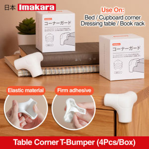 Imakara Cupboard Corner T-Bumper (4pcs in a Pack)  Table Angle T Protector  Edge T Protector