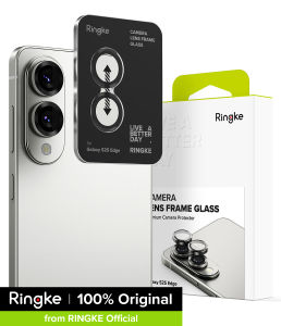 Ringke Camera Lens Frame Glass [Individual Ring Cover] Compatible with [Samsung Galaxy S25 Edge] Camera Lens Protector HD Clear Anti Scratch 9H Tempered Glass