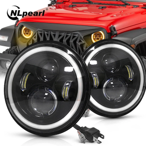 LED H4 DAYMAKER Lampu Depan Mobil Motor Headlamp Cool White 7 Inch 60W 12V 4 Mode Cahaya