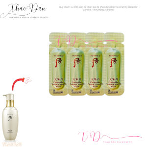5 hoặc 10 ống 1ml The Whoo Sữa Rửa Mặt Tái sinh làn da Whoo Đông y Radiant Cleansing Foam DATE 2026 2027