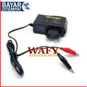 Charger Aki Motor 12 Volt Casan Accu Motor 12V Dengan Indikator Led