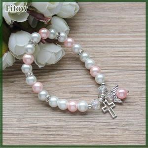 Fitow Baby Shower Favor Christening Bracelet Angel Baby Shower Girl Boy Baptism Gift