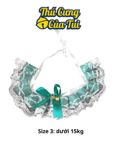 Vòng Cổ Yếm Ren Kèm Chuông Dễ Thương Cho Thú Cưng Chó Mèo - Thú Cưng Của Tui