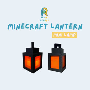 Minecraft Lantern Mini Lamp Night Light Tealight Table Lamp by Resuri Designs Decor Minecraft
