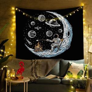 นักบินอวกาศ พรมติดผนัง พรมตกแต่งห้อง แขวน Ins ผ้าพื้นหลัง ผ้าม่านตกแต่งผ้า