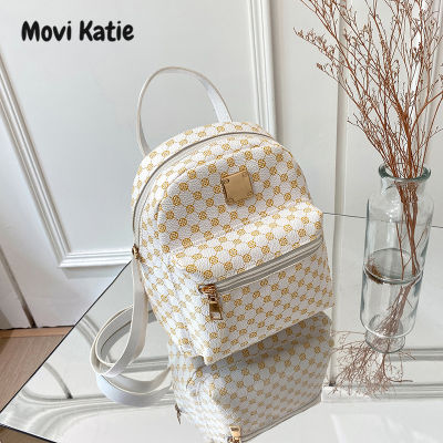 Movi Katie Women's backpack fashion retro print mini backpack multifunctional backpack