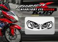 Winker Decal Sticker For Honda Winner X Black and White Eagle Eyes. 