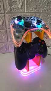 Stand Stik 2 Tingkat untuk PS XBox Nintendo Switch Bahan dari Akrilik RGB