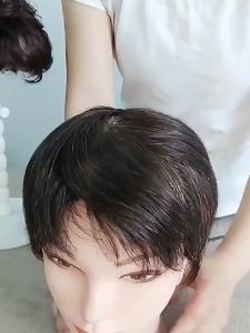 13*13.5-13cm 100% Tóc Người Mảnh Tóc Xoăn Bổ Sung Tóc Che Tóc Trắng Thoáng Khí Và Nhẹ Nhàng Tăng Thể Tích Tóc Dành Cho Phụ Nữ Và Nam Giới