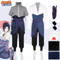Anime Uchiha Sasuke Cosplay Costume Naruto Shippuden Kimono Top Pants Belt Full Suits Halloween Comic Role-playing Costumes. 