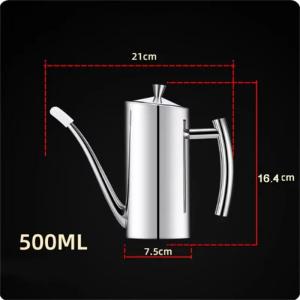 304 Stainless Steel Oil Pot Kitchen Oil Tank Sauce Vinegar Drip-Proof Dust-Proof Oil Storage Container To Store Kitchen Tools2026