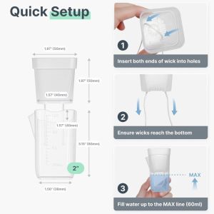 BESTITIT 2/4/6pcs Nhựa Chậu trồng cây con Trong suốt Có lỗ thoát nước Chậu ươm cây Thủy canh Tưới nước tự động Chậu hoa Dụng Cụ Làm Vườn Tại Nhà