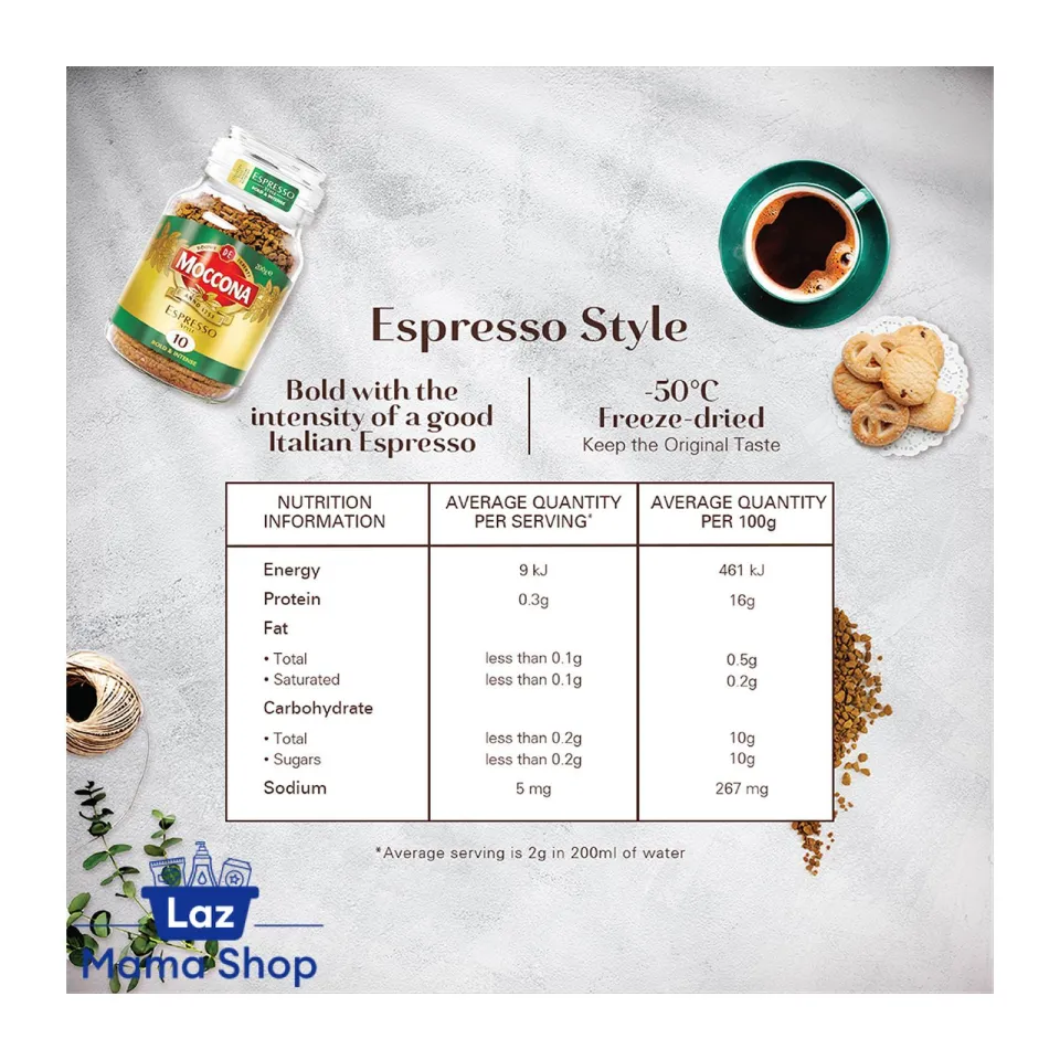 Moccona Espresso Style Intensity 10 Freeze Dried Instant Coffee