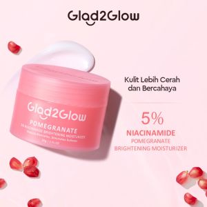 Glad2Glow Pomegranate 5% Niacinamide Brightening MoisturizerAntioxidant Glow Gel CreamFade Dark Spot & Hydrate