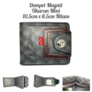Dompet Pria Dompet Magnit Ukuran Mini Model Motif Bahan PU Murah
