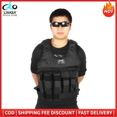 Max Loading 50kg Adjustable Weighted Vest Weight Jacket Exercise Boxing Training Waistcoat Invisible Weightloading Sand Clothing (Empty)