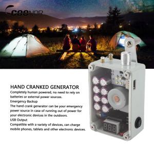 Coonor Máy phát điện tay quay USB nhỏ gọn rộng rãi tương thích tiết kiệm năng lượng cho cắm trại