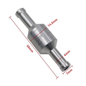 MIRELINA NBR Rubber Non Return Check Valve Aluminium Chrome Inline Check Valve Professional Grade Fuel Valve for Petrol Diesel Vegetable Oil Valve