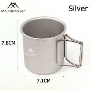 MOUNTAINHIKER Lightweight camping cup water cup tea cup 300ML coffee cup with foldable handle suitable for outdoor picnic hiking