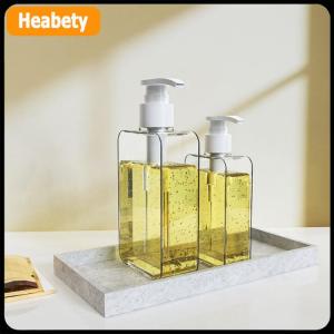 【2-3 days delivery】 Transparent Square Soap Dispenser Countertop Lotion Bottle With Pump Bathroom Lotion Liquid Soap Dispenser Refillable Emp