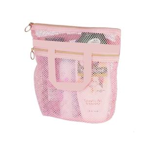 Lưới Trong Suốt phòng tắm Essential Organizer Túi đa năng du lịch lưu trữ container với tay cầm di động