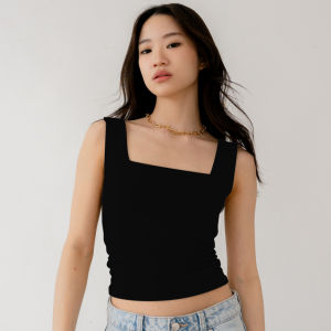 NZINGA Eve Tank | Tanktop Wanita Square Neck Polos - Sleeveless Slim Fit | Ukuran S X XXL