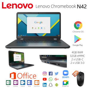 Lenovo 14" IdeaPad N42-20 Chromebook Intel N3060 Dual-Core 32GB eMMC SSD 4GB DDR3 802.11ac Bluetooth ChromeOS