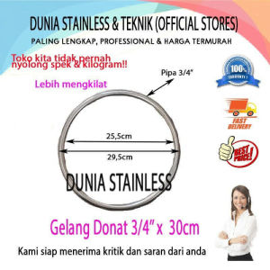 Gelang Donat 3/4inch x 30cm aksesoris stainless