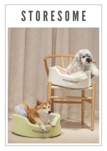 TouchDog Comfortable Round Raised Rim With Soft Cushion Dog Bed For Small Dogs (2 Colours)
