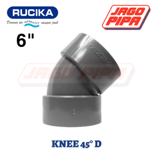 Rucika Elbow 45 D 6 Inch Knee Knie Siku L 45 Derajat 6" Fitting PVC