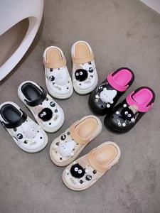 [Free Shipping] Cute Girl-Style Bow-Knot Clogs WomenS Summer Thick-Soled Height-Increasing Non-Slip Beach Sandals With A Closed-Toe Design