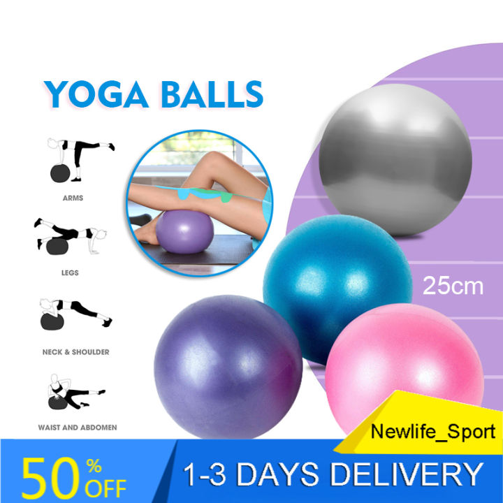Set De 3 Ballons Pilates 25 Cm – Anti-dérapant, Doux, Pour Abdos Et équilibre, Avec Paille De Gonflage