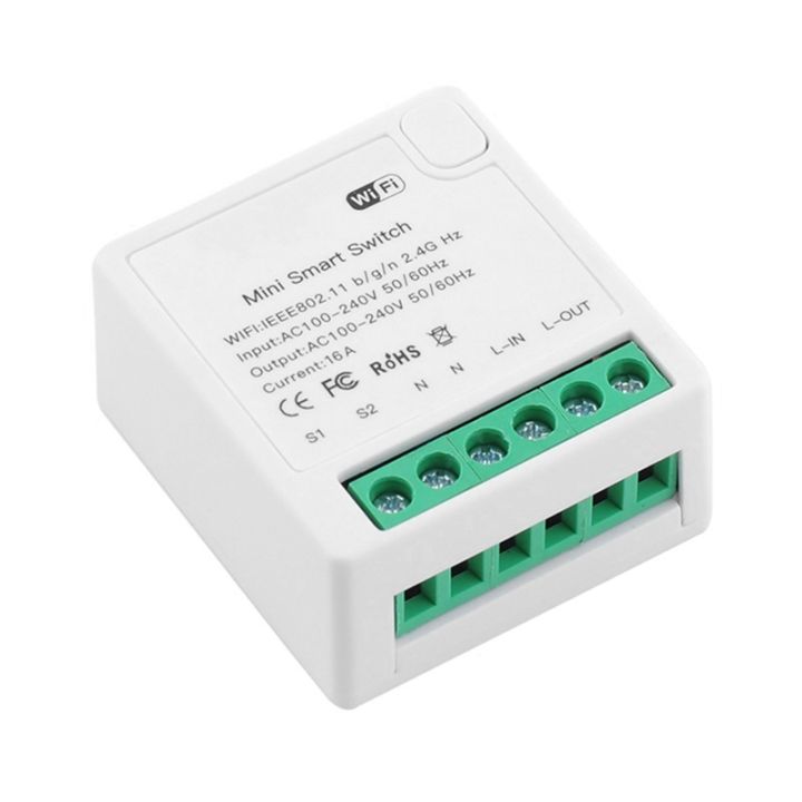 TUYA MiNi 16A Smart Switch Non-Metered Version Smart Wifi Switch Voice ...