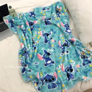 【Super low price】Stitch Flannel Blanket Girl Student Dormitory Office Shawl Japanese Style Cartoon Nap Blanket Sofa Air Conditioning Blanket Warm
