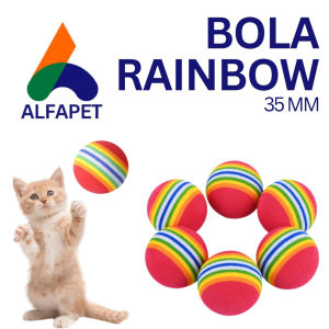 Bola rainbow mainan kucing