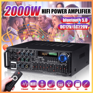 COD KIRIM CEPAT Sunbuck Audio Amplifier Bluetooth EQ Karaoke FM 2000W AV 326Z PLUS / ampli power full bass super subwoofer mobil kit speaker aktif bluetooth stereo bass mini salon 12 volt karaoke lengkap rumah sound system rakitan lengkap 2000watt murah