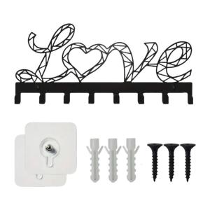 Floating Metal Wall Shelf With Integrated Key Hooks Simple Wall Storage Solution Storage Hook for Keys and Items