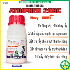 Thuốc Trừ Sâu ATDIPHEN 20SC Hiệu Navy – SUMI@Pro – Tác Động Kép Đánh Bay Rầy (Chai 200ml)