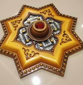 Fitting Plafon Gypsum Desain Elegan dengan Lampu Hemat Energi Diameter 45cm