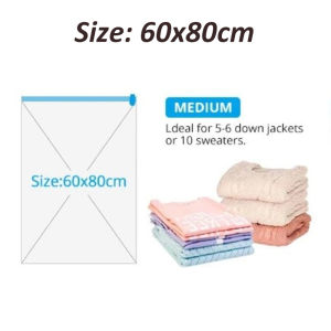 Transparent Vacuum Plastic Bag Compression Bag Folding Compressed Space Saving Clothes Organizer